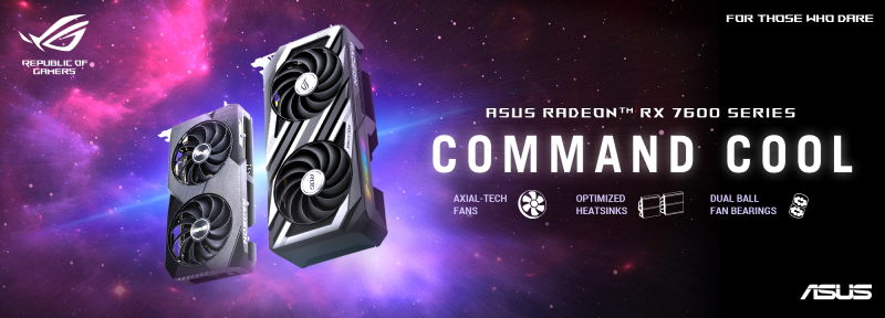 ASUS Announces ROG Strix & ASUS Dual AMD Radeon RX 7600 Graphics Cards